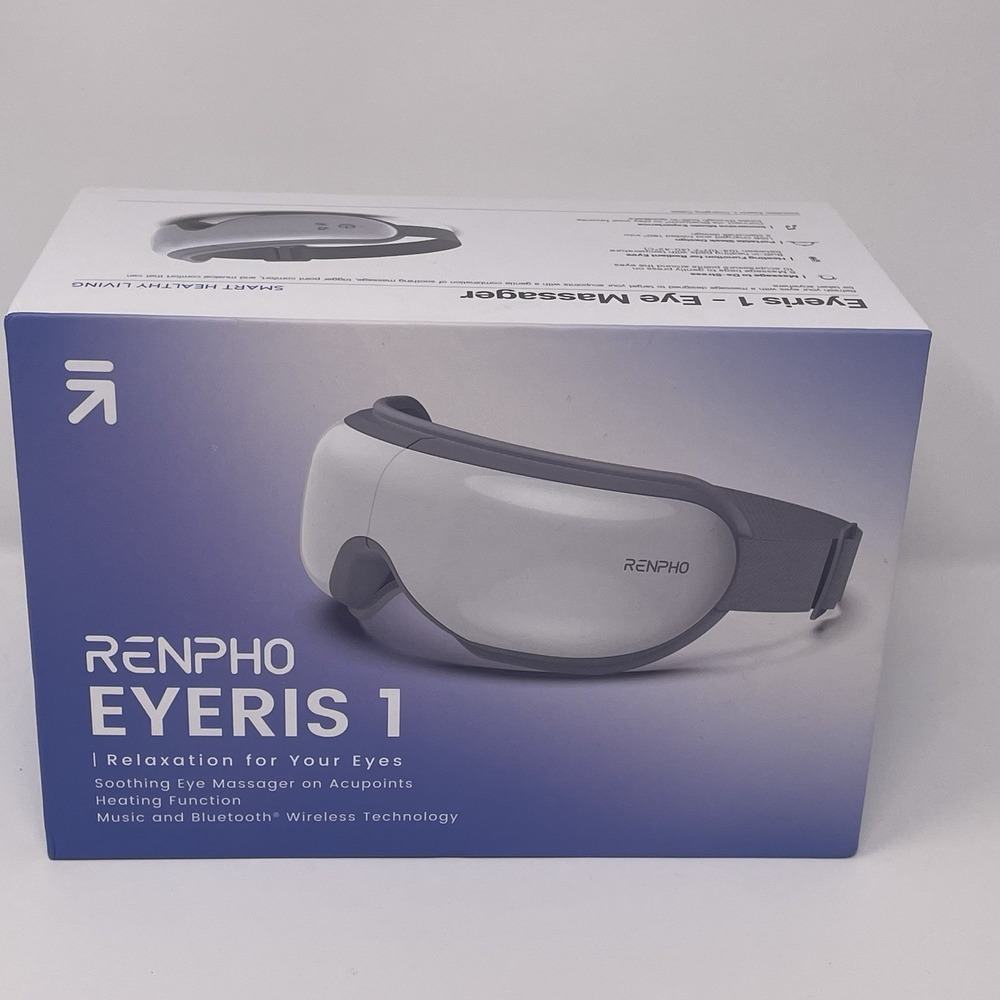 RENPHO Eyeris 1 Eye Massager Heat Bluetooth Music Wireless Open Box RF-EM001‎